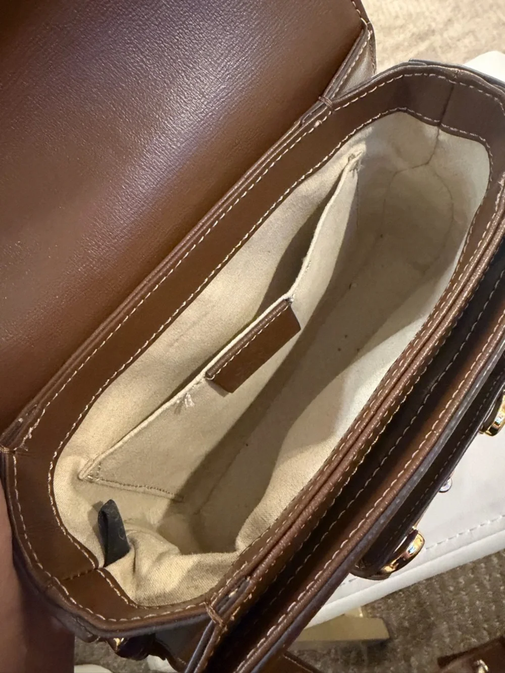 Brown GG Horsebit Canvas Shoulder Bag - Picture 3 of 6